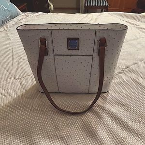 Dooney&B-Ostrich Lexington Tote, bone color Brand new with tags and dust cover.
